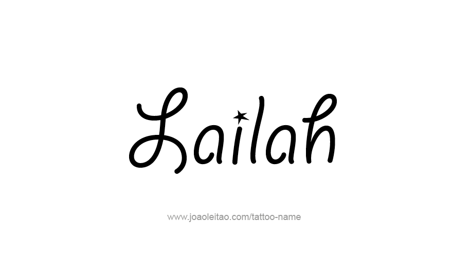 Tattoo Design Name Lailah   