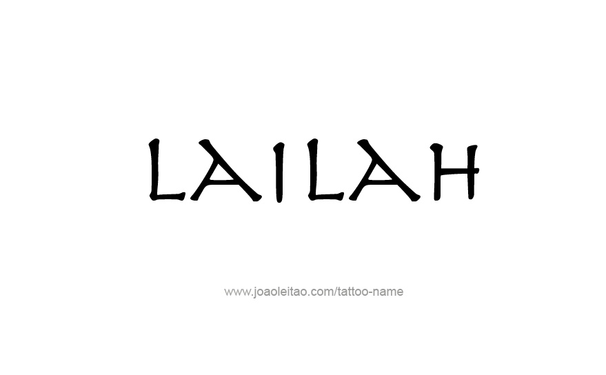 Tattoo Design Name Lailah   