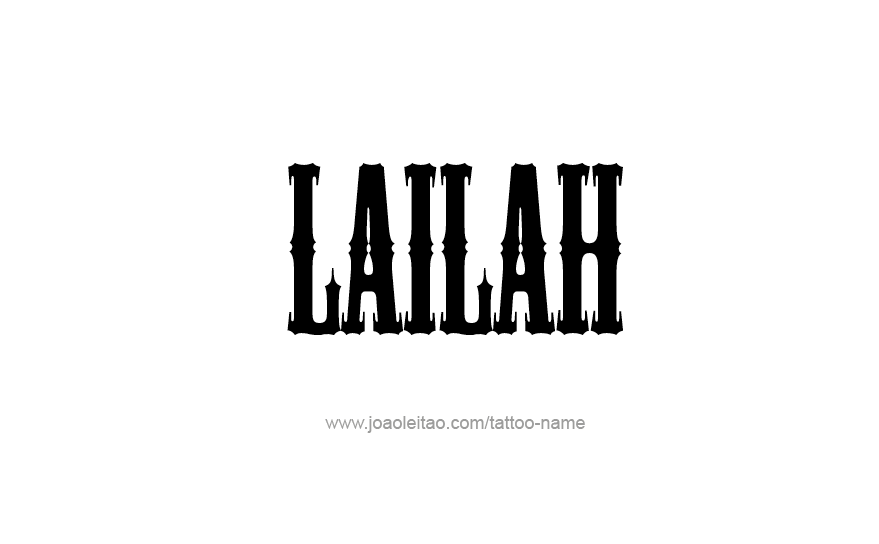 Tattoo Design Name Lailah   