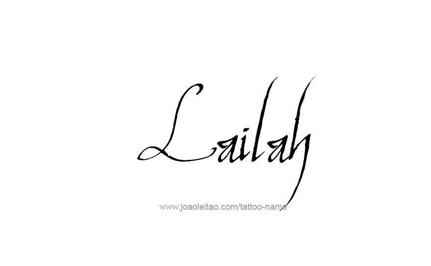 Tattoo Design Name Lailah   