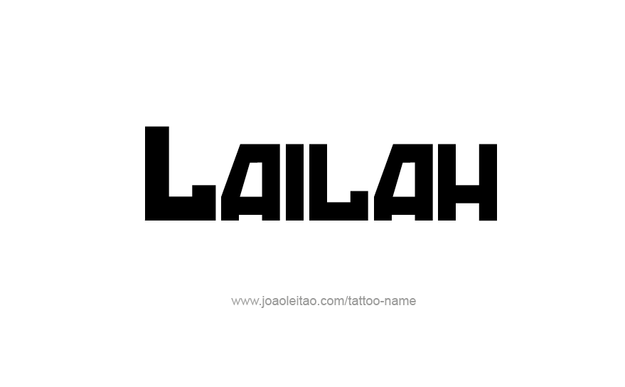 Tattoo Design Name Lailah   