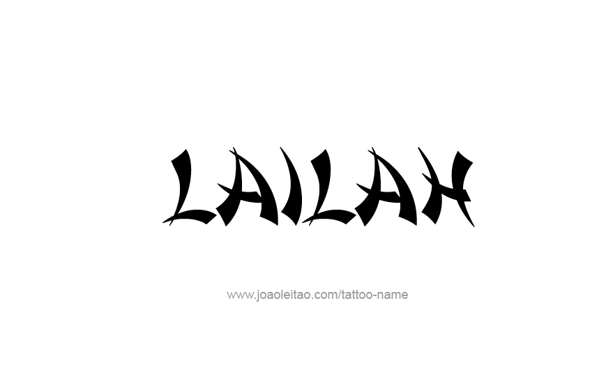 Tattoo Design Name Lailah
