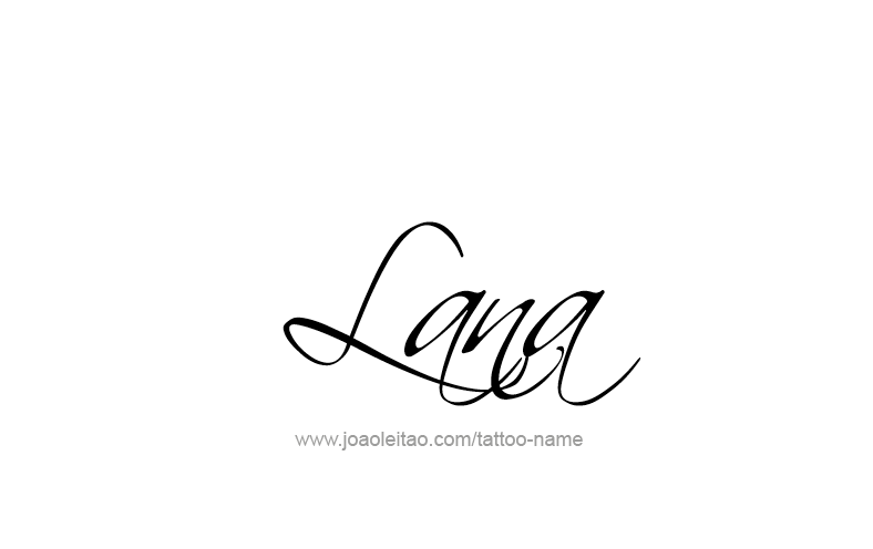 Tattoo Design Name Lana   