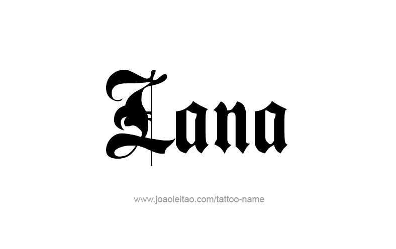 Tattoo Design Name Lana   