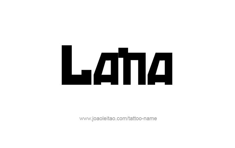 Tattoo Design Name Lana   