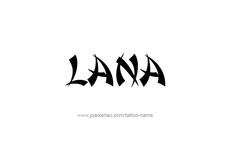 Tattoo Design Name Lana