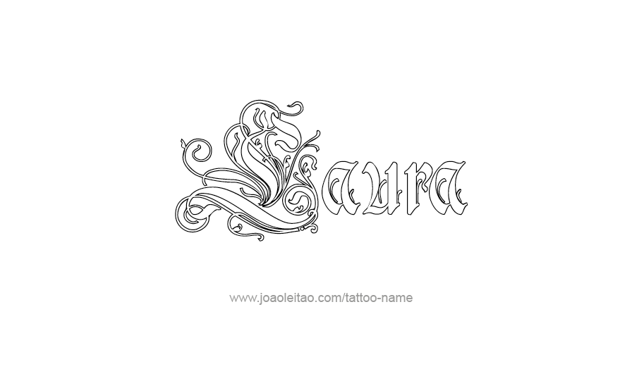 Tattoo Design Name Laura   