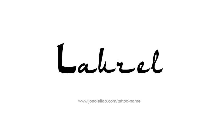 Tattoo Design Name Laurel   