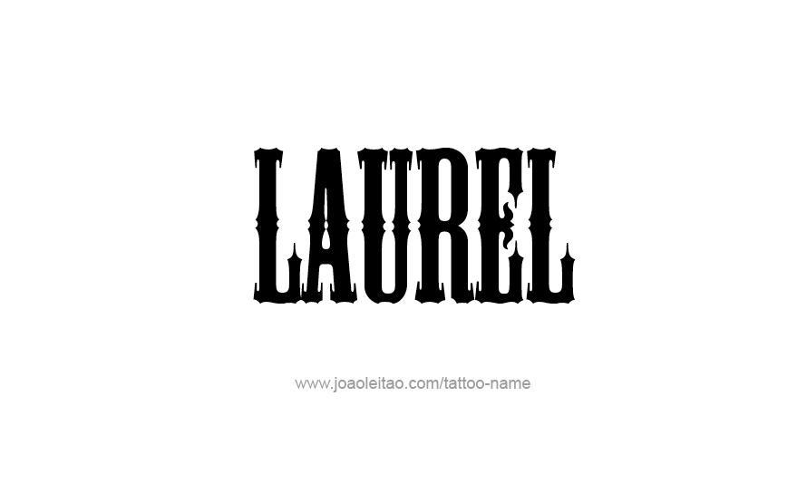 Tattoo Design Name Laurel   