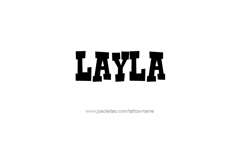 Tattoo Design Name Layla   