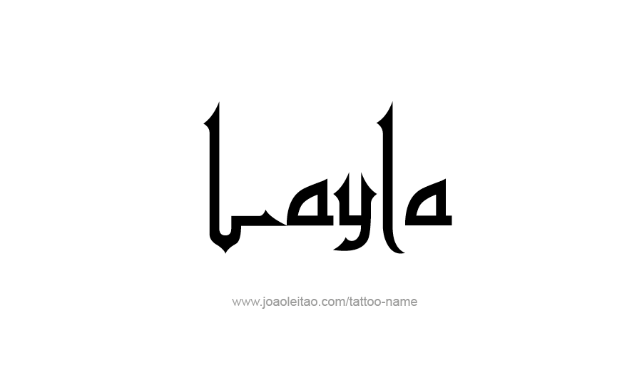 Tattoo Design Name Layla   