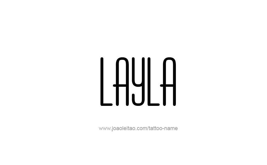 Tattoo Design Name Layla   