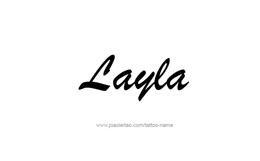 Tattoo Design Name Layla   