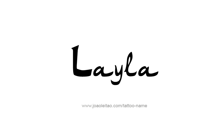 Tattoo Design Name Layla   