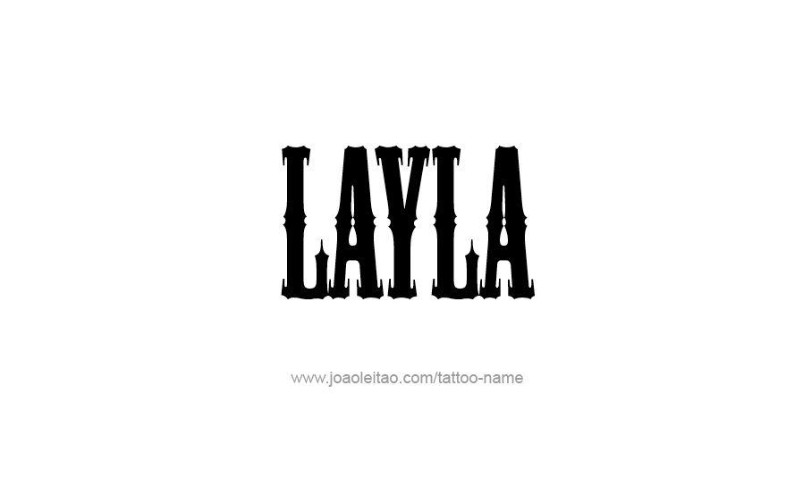 Tattoo Design Name Layla   