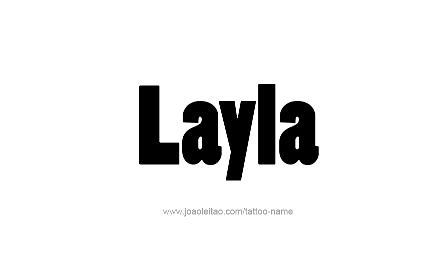 Tattoo Design Name Layla   