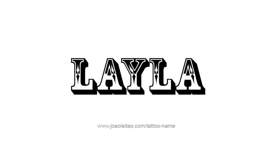 Tattoo Design Name Layla   