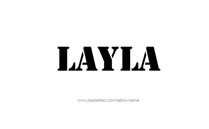 Tattoo Design Name Layla   