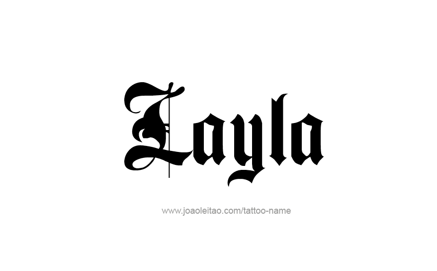 Tattoo Design Name Layla   