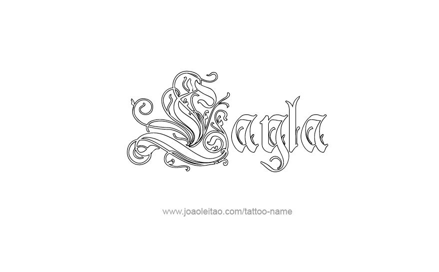 Tattoo Design Name Layla   