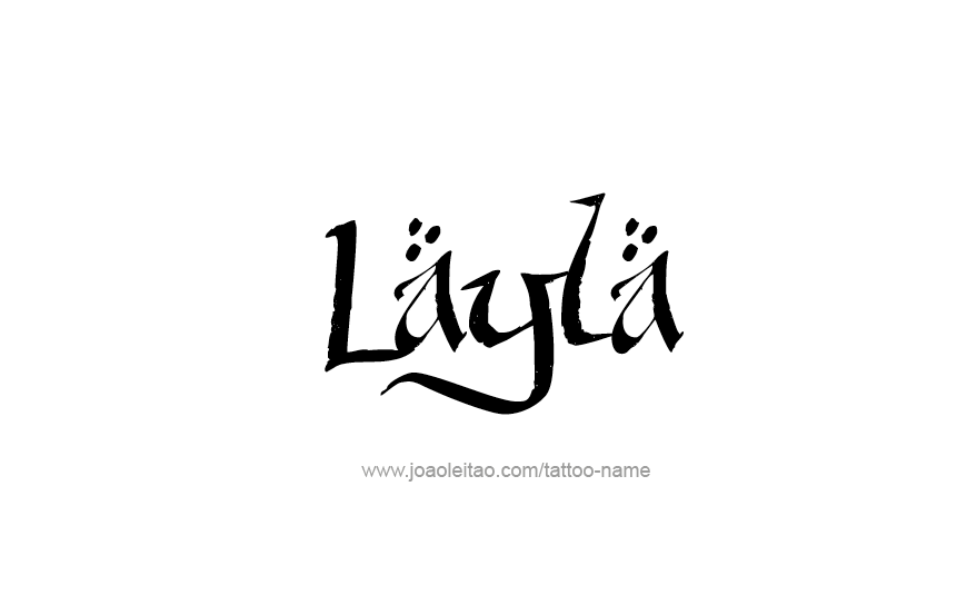 Tattoo Design Name Layla   