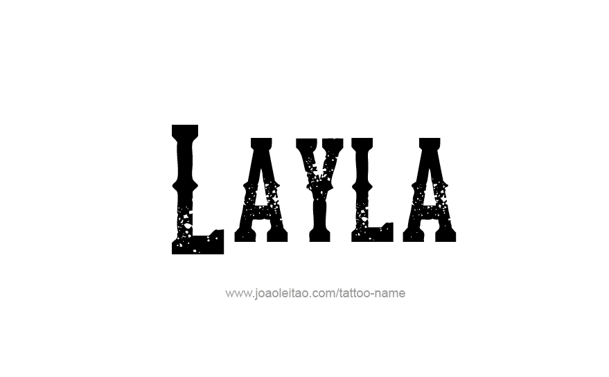 Tattoo Design Name Layla   