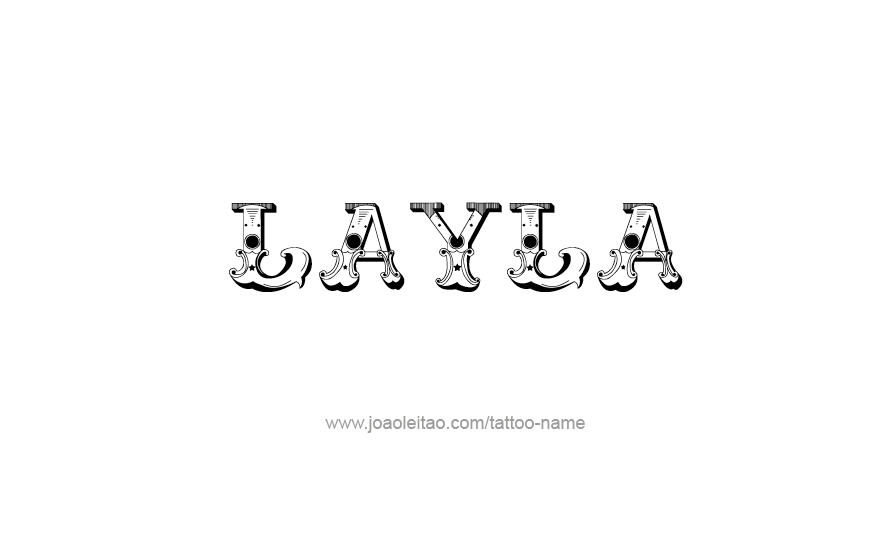 Tattoo Design Name Layla   