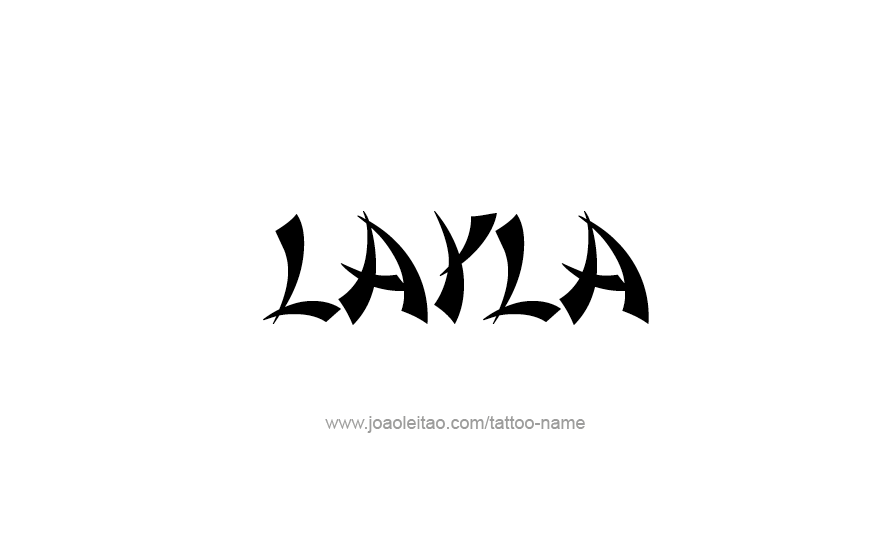 Tattoo Design Name Layla