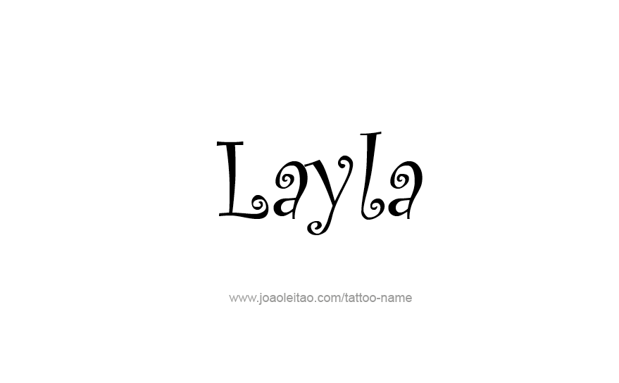 Tattoo Design Name Layla   