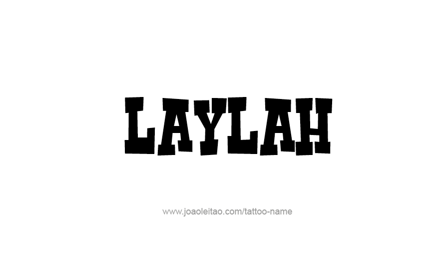 Tattoo Design Name Laylah   