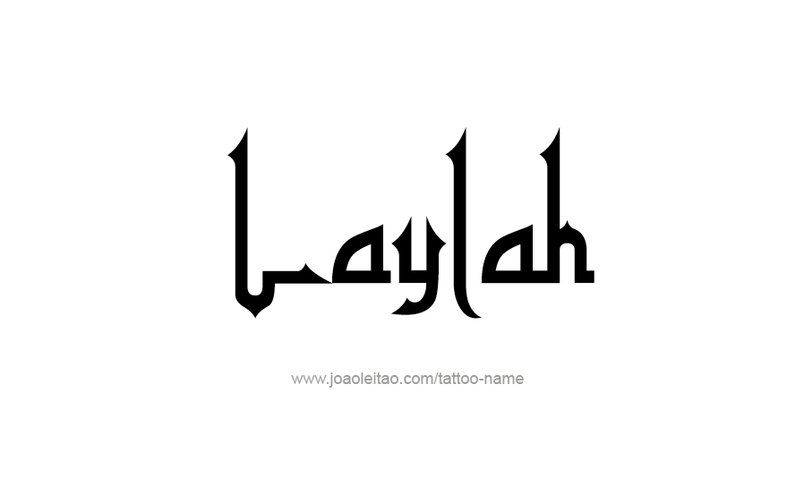 Tattoo Design Name Laylah   