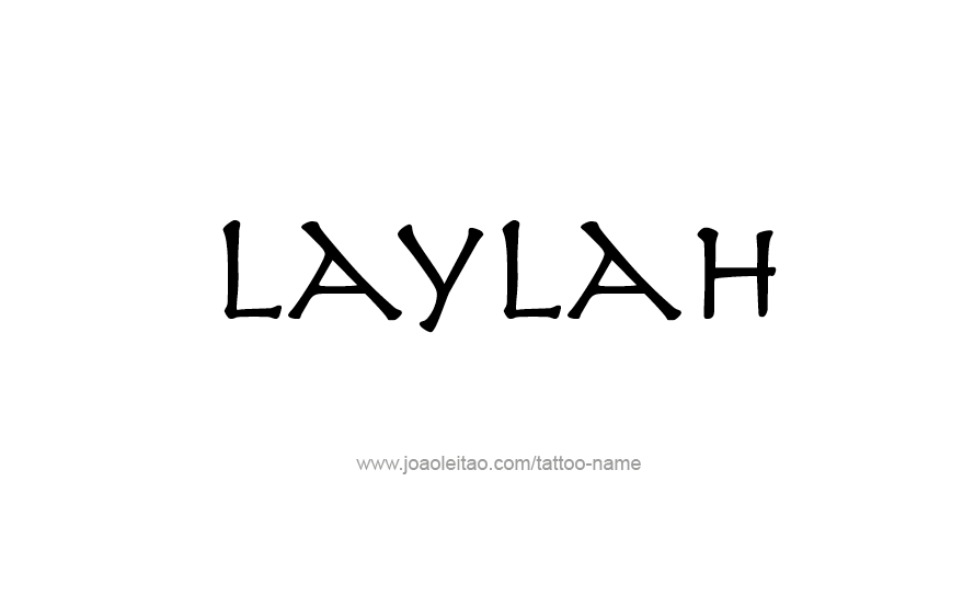 Tattoo Design Name Laylah   