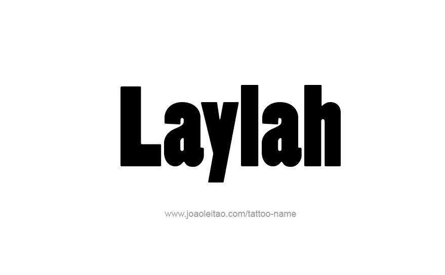 Tattoo Design Name Laylah   