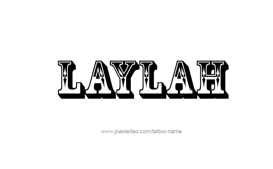 Tattoo Design Name Laylah   