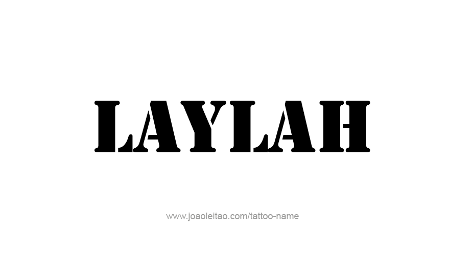 Tattoo Design Name Laylah   