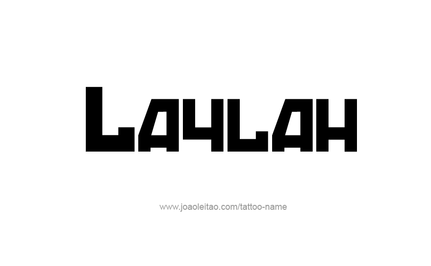 Tattoo Design Name Laylah   