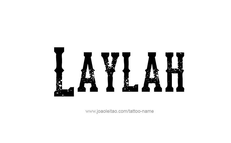 Tattoo Design Name Laylah   