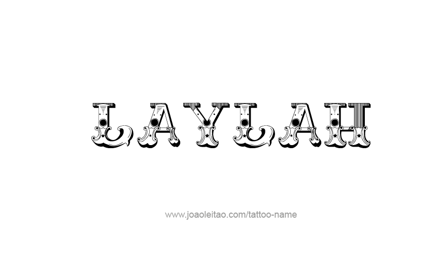 Tattoo Design Name Laylah   