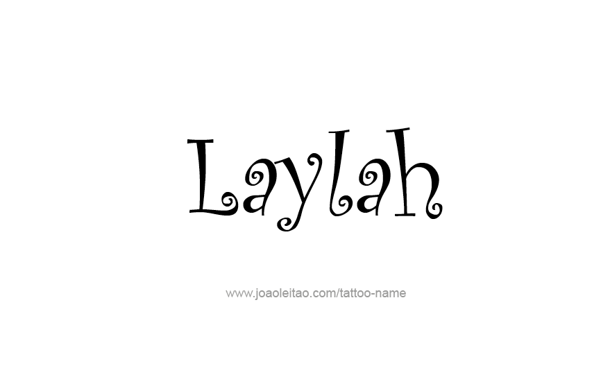 Tattoo Design Name Laylah   