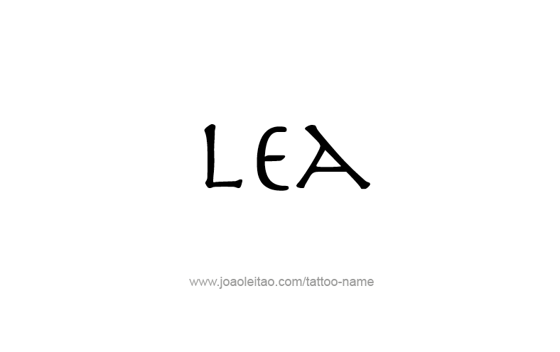 Tattoo Design Name Lea   