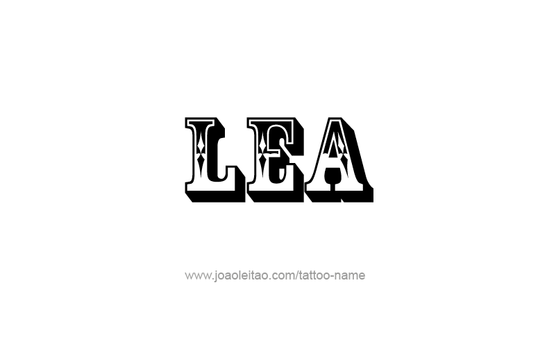 Tattoo Design Name Lea   