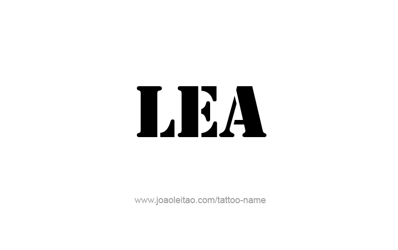 Tattoo Design Name Lea   