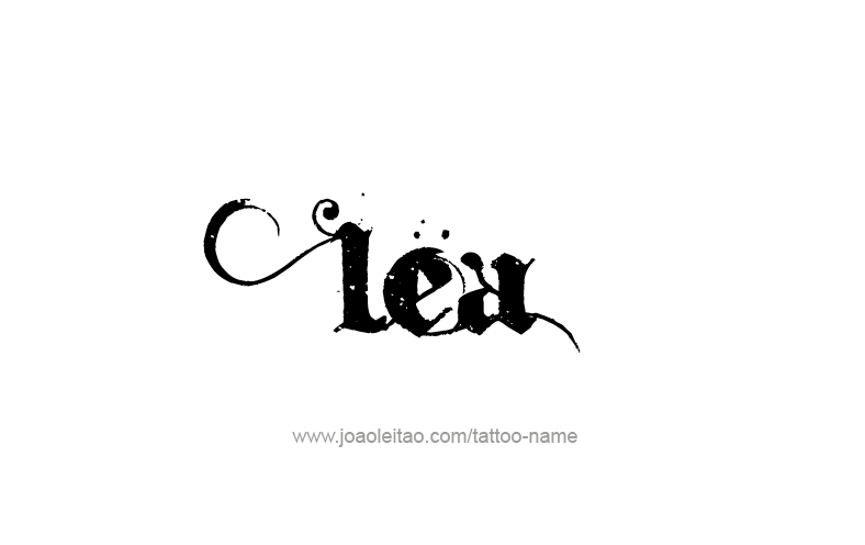 Tattoo Design Name Lea   