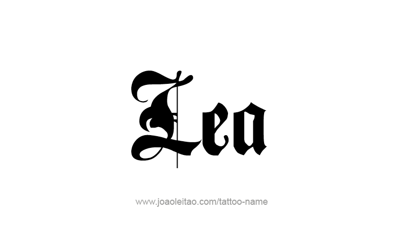 Tattoo Design Name Lea   