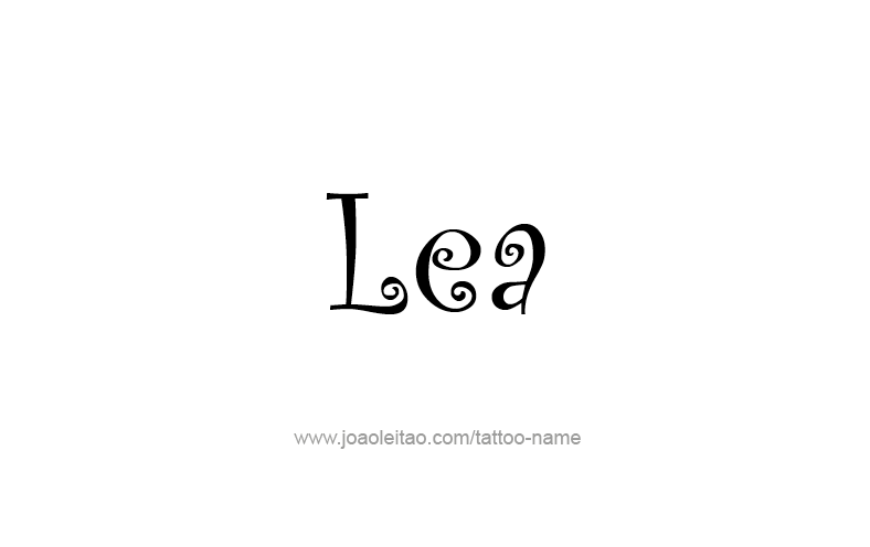 Tattoo Design Name Lea   