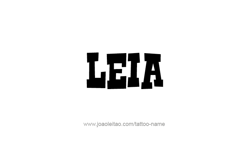 Tattoo Design Name Leia   