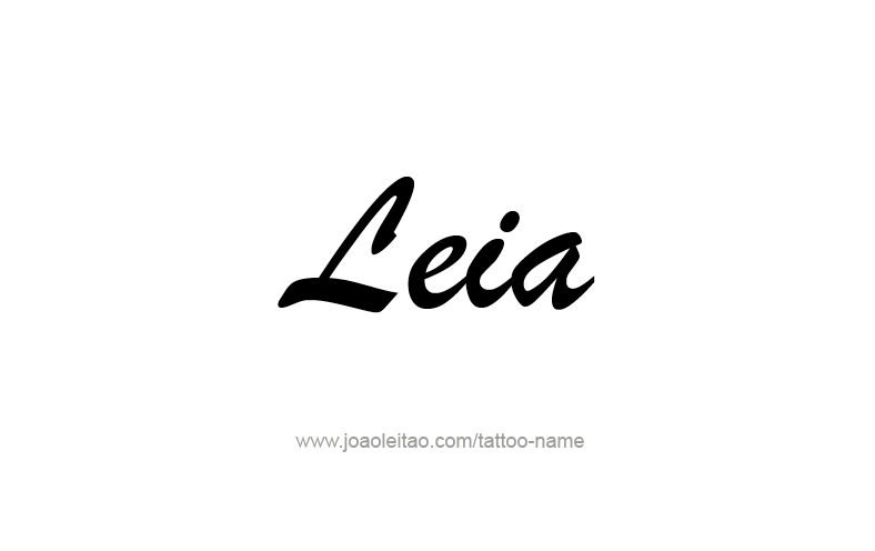 Tattoo Design Name Leia   