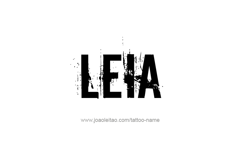 Tattoo Design Name Leia   