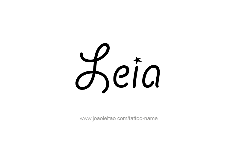 Tattoo Design Name Leia   