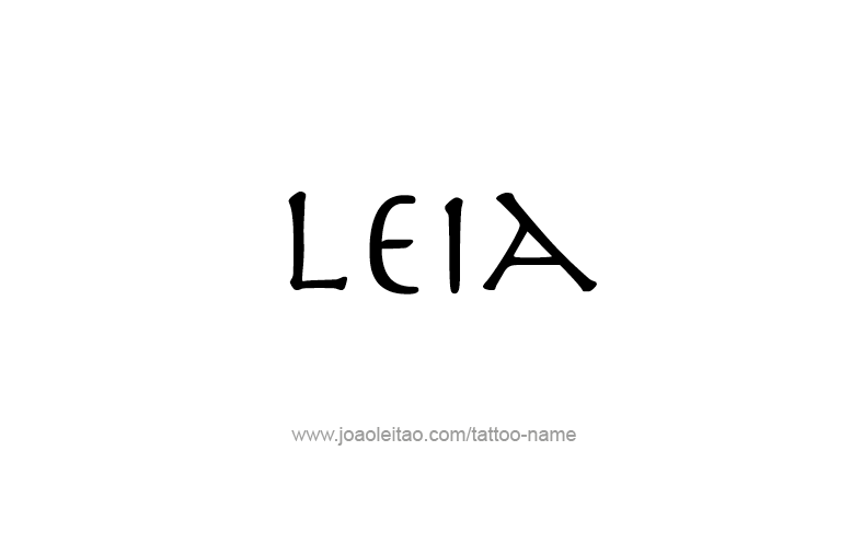 Tattoo Design Name Leia   